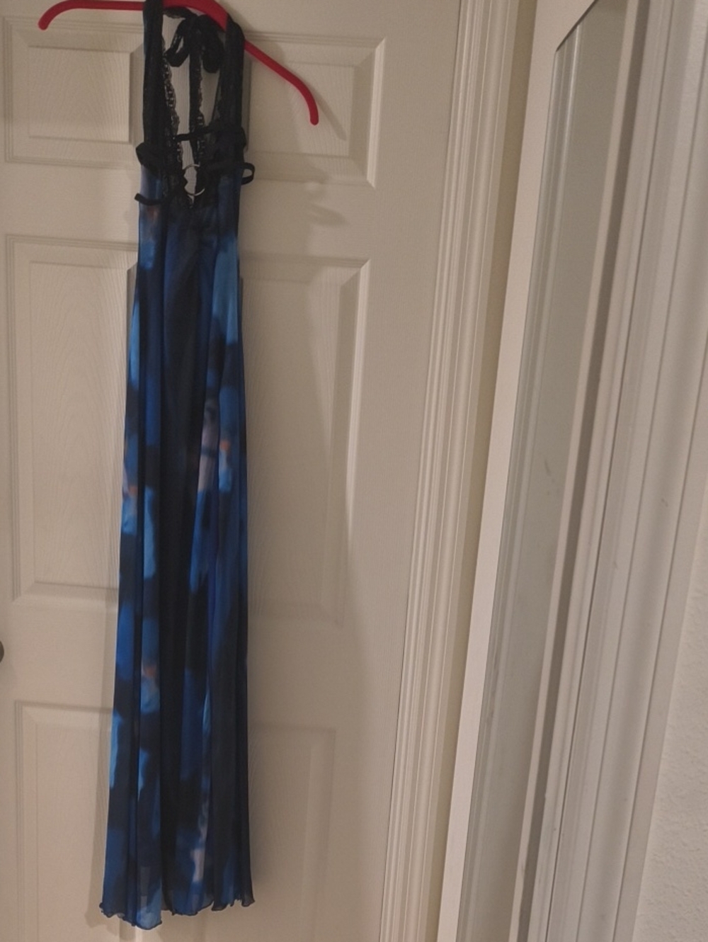 Fashion Nova Blue & Black Maxi Dress